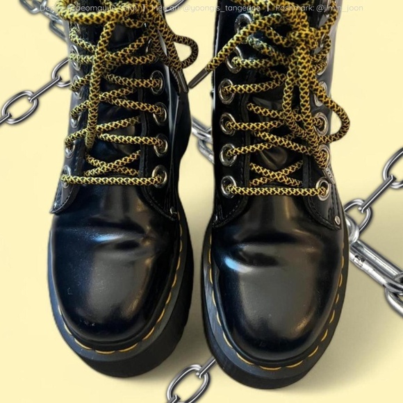 Dr. Martens Jadon Max Black Platform Boots - Picture 4 of 8